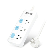 【聖岡科技Dr.AV】TX-500-4 3開3插3孔節能4尺 延長線(日式彈跳開關/180度平貼式插頭)