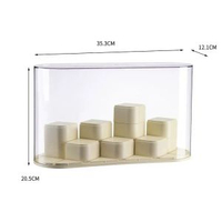 內地直送 - 手辦收納盒創意積木底座泡泡瑪特盒小野防塵亞克力展示架