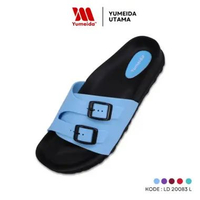 Yumeida LD-20083 L - Sandal Wanita Slop Karet Anti Air Slip 36 Biru