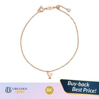 UBS Gold - Gelang Emas Alpha Cheri Y - 8k - Kgv8067k Adj 18cm-Rose Gold
