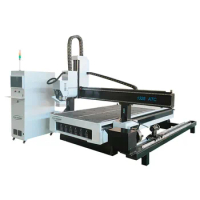 Woodworking Cnc Router 4x8 4 Axis 4*8ft 1325 3d Wood Carving Machine Price/kitchen Cabinet Door Mdf Furniture Making Machine