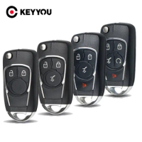 KEYYOU Modified Flip Key Shell For Chevrolet Cruze For OPEL Insignia Astra J Zafira Replacement 2/3/4/5 Buttons