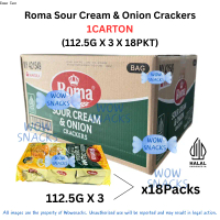 *Halal* Roma Sour Cream & Onion Crackers 1CARTON (112.5G X 3 X 18PKT) Wowsnacks