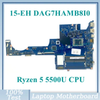 High Quality DAG7HAMB8I0 With Ryzen 5 5500U CPU Mainboard For HP Pavilion 15-EH 15Z-EH Laptop Motherboard 100% Fully Tested Good
