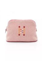 Hermes Pre-Loved Hermès Bolide Pouch Crazy H raspberries orange Pouch canvas leather Pink purple mul