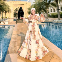 Gamis Set Hijab Rempel Susun Dubai Ori Shellasaukia