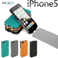 ROCK 洛克 iPhone SE / 5 / 5S 恆系列上下翻蓋皮套保護套 / 灰色【出清】【APP下單最高22%回饋】