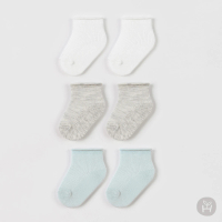 【Happy Prince】韓國製 Newborn自然感小王子嬰兒踝襪3雙組(寶寶襪子短襪)
