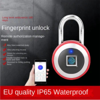 Fingerprint Padlock Smart Padlock Warehouse Door Electronic Small Lock Gym Locker Lock Student Dormitory Fingerprint Lock