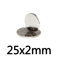 5/10/20/30/50pcs 25x2 mm Thin Neodymium Super Strong Magnets 25mmx2mm Permanent Round Magnet 25x2mm Powerful Magnetic 25*2 mm