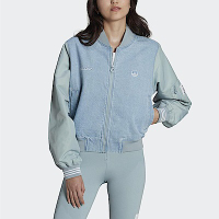 Adidas Varsity Jacket [HL9070] 女 飛行外套 運動 休閒 丹寧 學院風 國際版 水藍