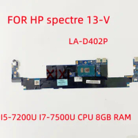 LA-D402P FOR HP spectre 13-V TPN-C127 Laptop Motherboard With I5-7200U I7-7500U CPU 8GB RAM 901719-601 100%Full Tested