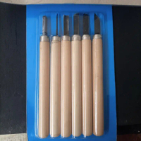 promo hari ini pahat set/pisau besi untuk ukir patung gypsum atau kayu. banyak model - 6 Set