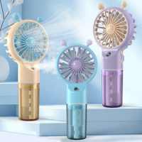 Handheld Spray Mini Air Conditioner USB Rechargeable Portable Humidifier Mist Cooler Cooling Spray Humidifier Fan forHome/Office