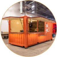 Prefab Custom Best Mobile Shipping Bar Coffee Shops Container Restaurant 20ft 40ft Modular House Homes