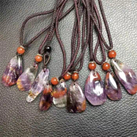 Natural Auralite23 Freeform Pendant For Women Crystal Energy Reiki Necklace Jewelry Charm Healing Fashion Gift 1PCS