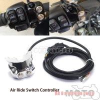 12V Motorcycle Controllers Switch Air Ride CNC Aluminum 1inch 25mm Handle Bar For Harley Dyna V-Rod Sportster w/AERO AERO-A