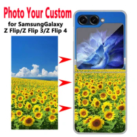 DIY Customized Hard PC Cases For Samsung Galaxy Z Flip 5 5G Case Flip3 4 Phone Case For Samsung Galaxy Z Flip3 Funda Bumper