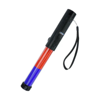 【MASTER】紅藍指揮棒 電池款 32cm 哨音指揮棒 LED指揮棒 交通交管棒 5-TLA32RBH(閃爍警示燈 電子哨子)