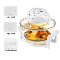 1pc 1300W Halogen Oven 12L Turbo Oven 220V Conventional Infrared Super Wave Oven Electric Fryer