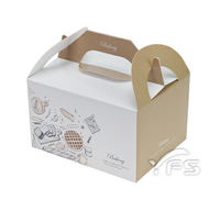 9K手提餐盒 (麵包紙盒/野餐盒/速食外帶盒/點心盒)【裕發興包裝】JC313