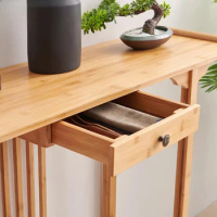Bamboo Console Table for Living Room Decoration Side Table Porch Tables with Drawer Modern Simple Rectangle Tables