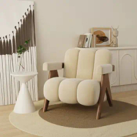 Living Room Single Sofa Chair Bedroom Sofa Chair Japanese Cream Style Balcony Leisure Chair