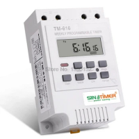 DHL 100pcs high quality 30AMP Weekly Programmable Digital TIME SWITCH Relay Control Timer 220V Din Rail Mount