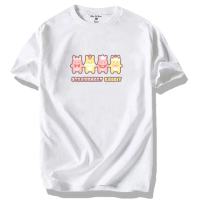 【潮野屋】草莓兔子 蛋糕 小動物 短袖T恤 短T 衣服 上衣 潮T 歐美 可愛 街頭 潮流 創意 休閒(WTS-3236)