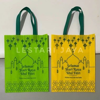 Tas Kain Spunbond Lebaran Idul Fitri untuk bingkisan parcel Sembako Hampers THR Lebaran 30x40 Hijau