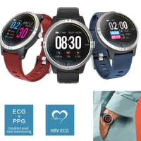 ECG PPG Heart Rate Monitor Smart Watch Handsfree Calling SMS Message Alarm Clock For Men Women Smartphones