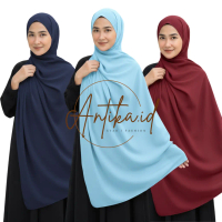Antika.id Hijab Pashmina Jumbo Syar'i Diamond 200x100 cm Crepe Syari Instan Muslim Pashmina Panjang 