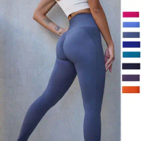 Alphalete Hip Lifting Leggings Solider Color Yoga Pants Women High Waist Running Sports Shorts Weari