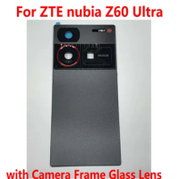 Best Grade AAA+ Back Battery Cover Housing with Adhesive Rear Case For ZTE nubia Z60 Ultra Phone Lid + Camera Frame Glass Lens