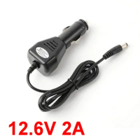 1PCS High Quality 12.6V 2A 2000mA car Charger 12.6v 2a 2000mA Li-ion Battery car adapter Power supply For lithium battery