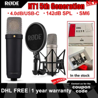 RODE NT1 5th Generation Studio Condenser Microphone Large-Diaphragm Cardioid XLR/USB For Recording Streaming &amp; Podcasting Analog