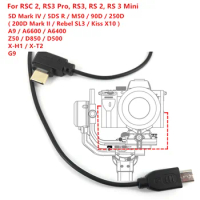 USB-C to Micro-USB Camera Control Cable for DJI RSC2 RS4 RS3 Pro RS3 &amp; Nikon Z50 D850 D500 Fuji XH1 XT2 G9 Camera TYPECtoMICRO
