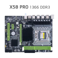 X58 Pro Motherboard LGA 1366 Support DDR3 ECC Memory RAM Intel I7 Xeon CPU X58 LGA1366 Mainboard Gigabit Network Card For PC