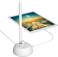 แท่นชาร์จเข้ากันได้กับ1st ดินสอ Generation-3 in 1 iPad แท่นชาร์จดินสอพร้อมไฟ LED และเคล็ดลับดินสอและ