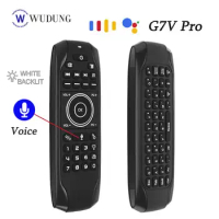 2023 Newest G7V PRO Backlit Voice Gyroscope Wireless Air Mouse with Russian English keyboard 2.4G Smart Voice Remote Control