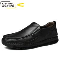 Camel Active Men's Shoes Comfortable Business Casual Shoes Genuine Leather Office Set Foot Soft Fine-skinned Cowhide Shoes Men