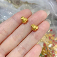 Pure 999 24K Yellow Gold Bracelet Women 3D Gold Snake Beads Bracelet 1pcs
