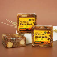 Natural African Black Soap With Organic Shea Butter Anti Rebelles Treatment Acne Moisturizing SkinCare Handmade Beauty Body