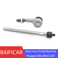 Baificar Brand New Outer Inner Tie Rod Rack End Steering Ball Joint Kit 381741 381742 3812C5 For Peugeot 206 206CC 207