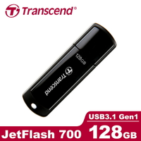 【Transcend 創見】JetFlash700/730 USB3.1 128GB隨身碟-黑色/白色 (TS64GJF700/730)
