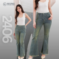 2406 JEANS - Celana Panjang Highwaist Wanita Jeans Flare Wanita Cutbray
