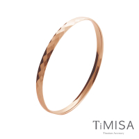 TiMISA《格緻真愛-細版 (玫瑰金)》純鈦手環