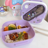 Leenko Kotak makan / tempat bekal / lunch box Cinamon Melody Hk Kuromi Pompompurin 1300ml kotak maka