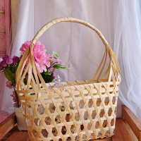 Wanita Tas Keranjang Bambu Unik untuk Pengguna Wanita dengan Desain Khas