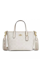 Coach City Mini Tote Bag In Signature Canvas - White/Chalk